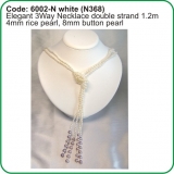 Elegant 3Way Necklace 6002-N white (N368)